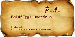 Palágyi András névjegykártya